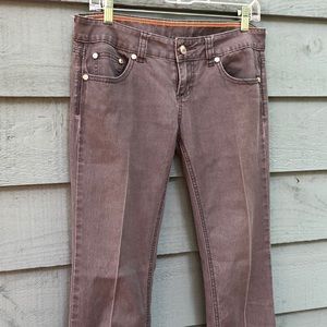 YNQ Gray/black Denim low Rise straight Leg 9J